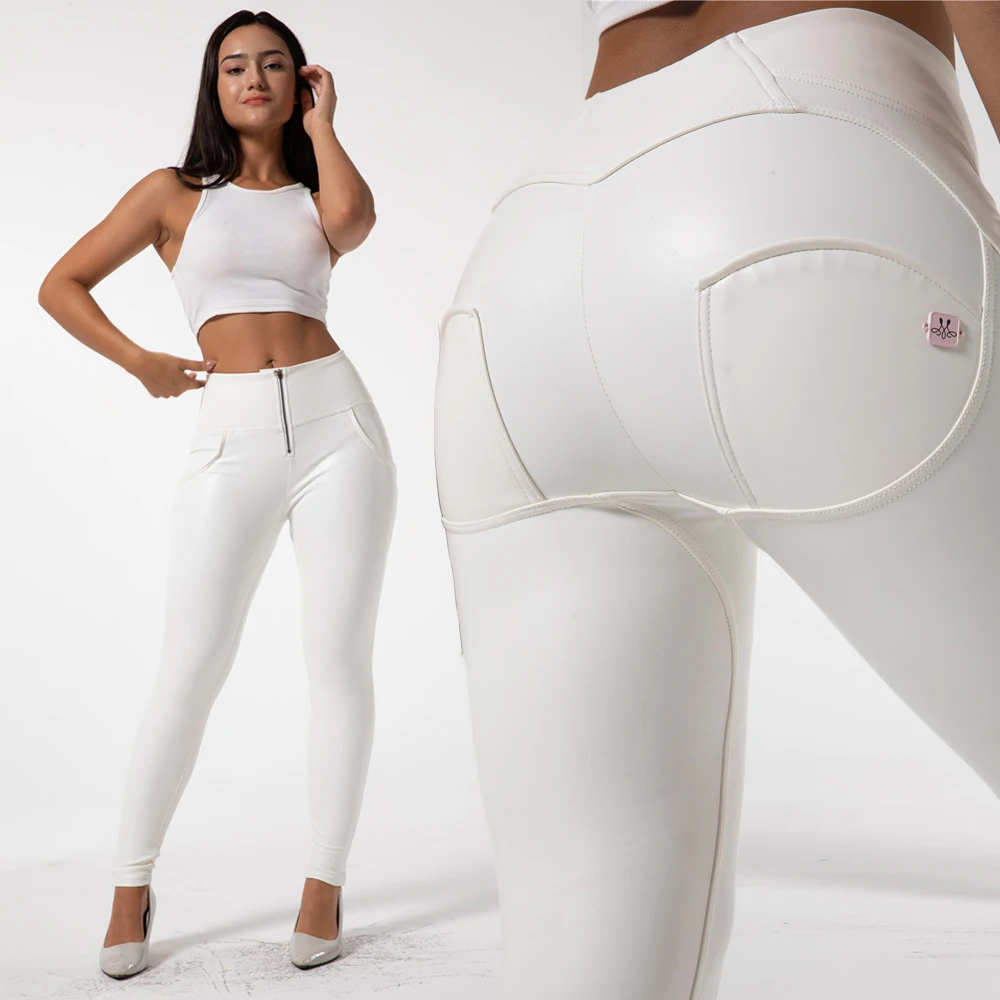 Melody Wear-mallas elásticas de LICRA para mujer, Leggings blancos de  cintura alta para gimnasio, ropa Sexy - AliExpress