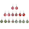 Christmas Dangle Earrings For Women Round Ball Light Bulb Earrings Pendants Multi-Colored Snowflakes Stars Stripe Fashionable 1