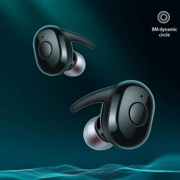 

New TWS Bluetooth 5.0 Headset Stereo Earbuds Earphone Sport Headset with Charging Box Wireless Headsets for Smart Phone