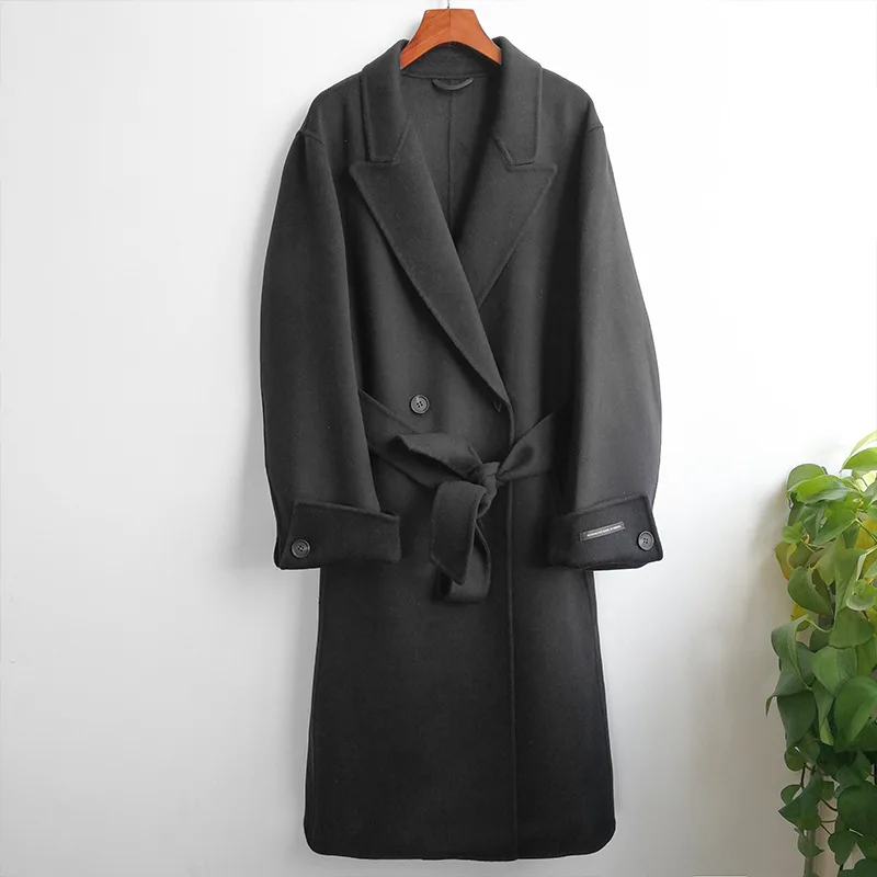 Модное высококачественное шерстяное пальто корейские двусторонние шерстяные и