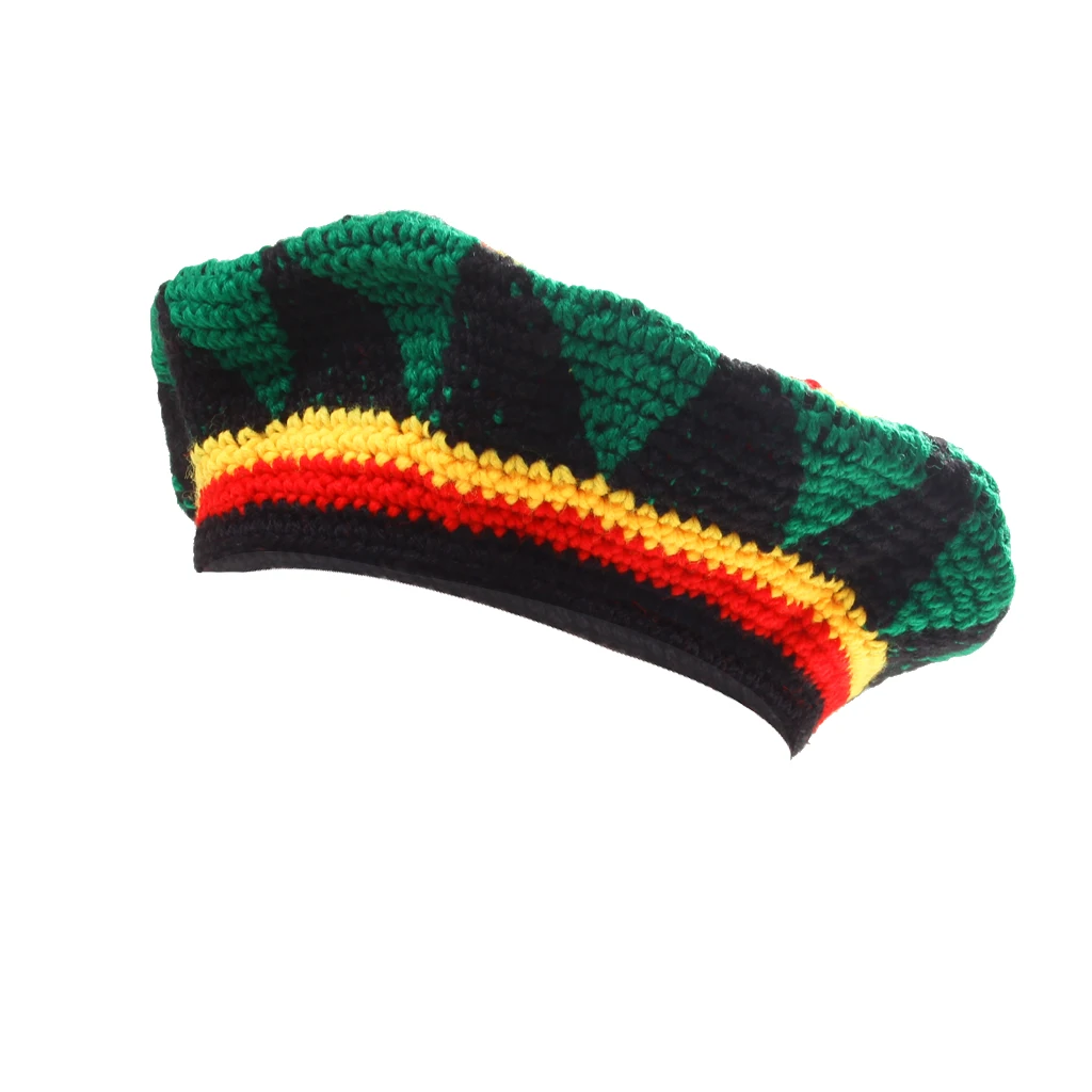 Multicolor Acrylic Jamaica Rasta  Roots Tam Hat Rasta Reggae Cap