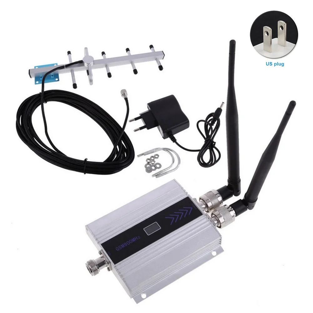 

900Mhz Office Fast Speed Amplifier Signal Booster Kit Home Dual-port With Antenna Stable Mobile Phone Repeater Enhancer Gains