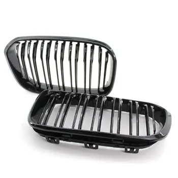 

1Set Bright Black Left and Right Grilles Front Kidney Grill for B-MW 1-Series F20 F21 LCI 118 120 125 135i 14-16 Accessories