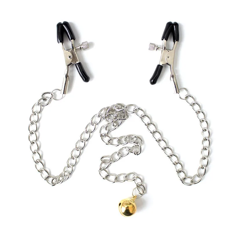 Sex Adult Game Matel Nipple Clamps Chain Bell Sex Furnitures For Couples Adult Game Breast Clip