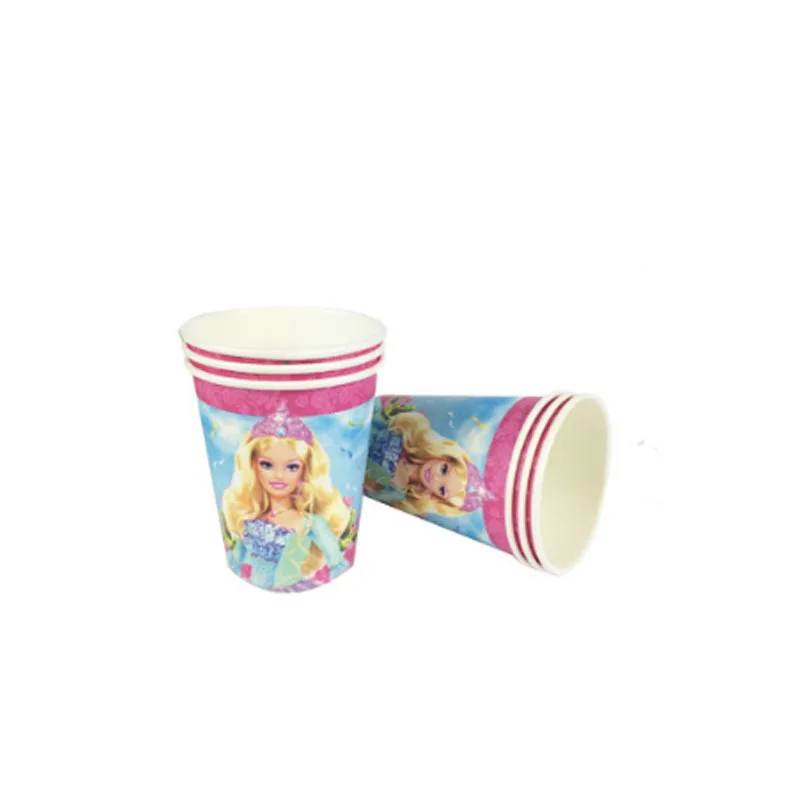  New Cartoon Princess Theme Supplies Party Disposable Tableware Straws invitation Card Hats Baby Sho - 4.00032E+12