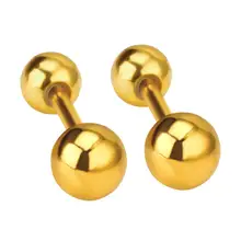LUXUKISSKIDS шарики Золотой пирсинг серьги для Для женщин детская мужские серьги-гвоздики Бижутерия Серьги, Серьги brincos, можно носить с oorbellen