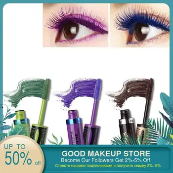 

1 pcs Colorful Mascara 3D Curling Eyelash Purple Green Brown Mascara Waterproof Eye Makeup Extension No-dizzy Eyelash