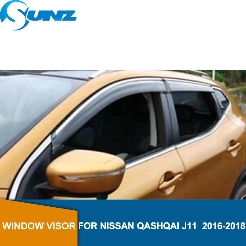 

Side Window Deflectors Of Accessories Window Guard For NISSAN QASHQAI J11 2016 2017 2018 auto accessories SUNZ