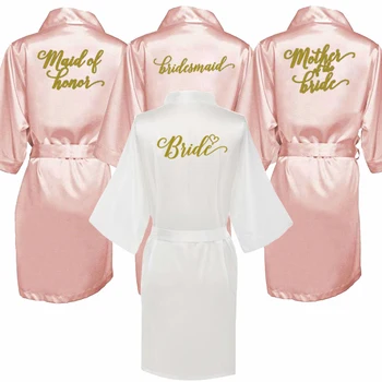 

dusty pink bride robe satin robe women bridal pajamas wedding brideslmaid gift mother sister of the bride groom robes