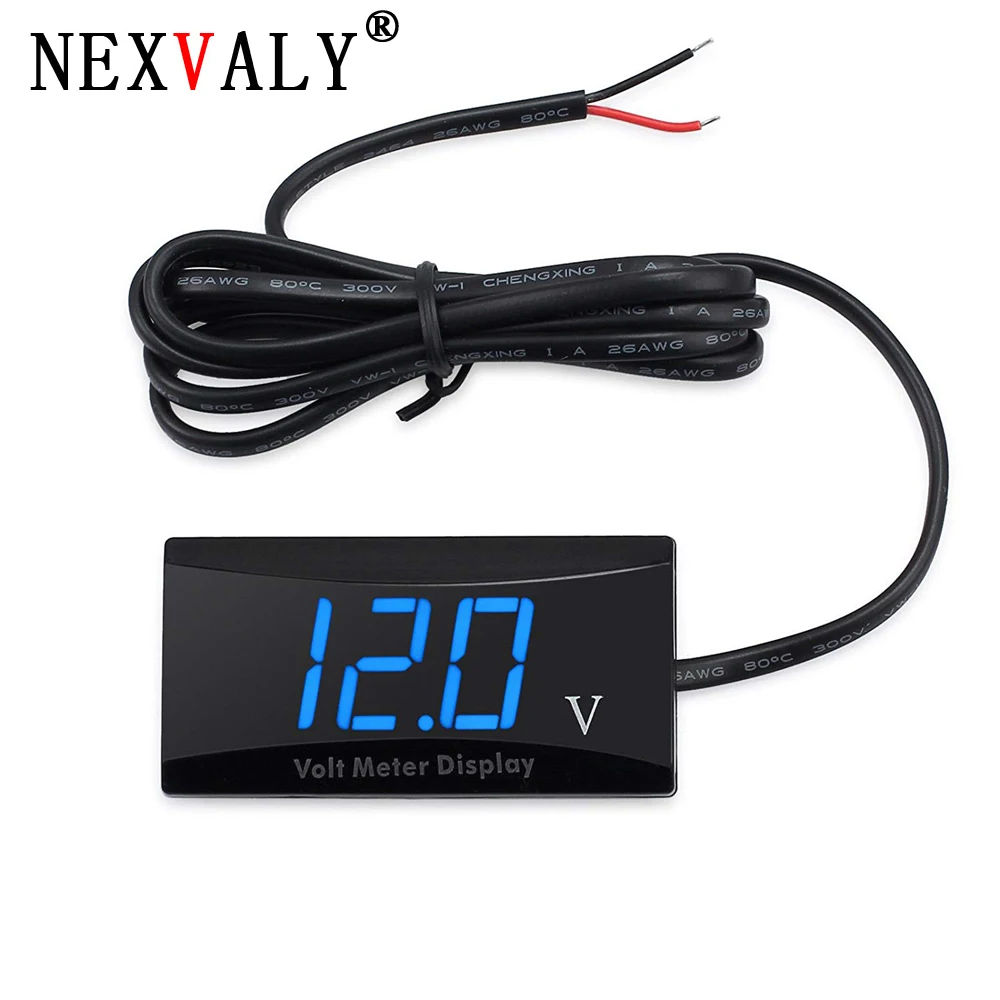 NEXVALY измеритель напряжения мотоцикла 12 В цифровая панель вольтметр светодиодный