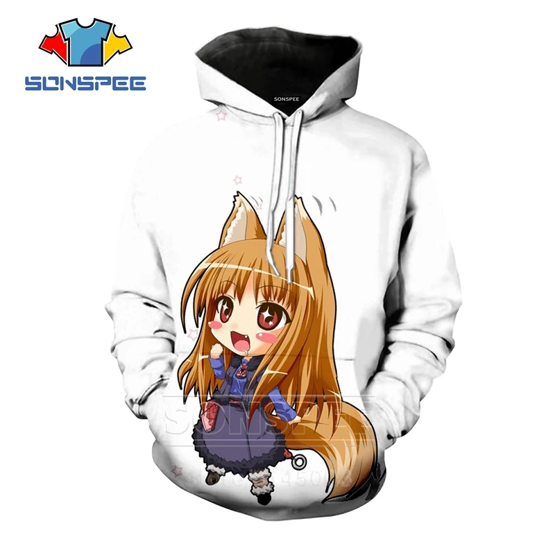 Толстовки Spice and Wolf, новинка, для мужчин и женщин, аниме, толстовка, 3D принт, унисекс, с длинным рукавом, в стиле хип-хоп, уличная одежда, топы, пуловер с круглым вырезом, C109 - Цвет: 15
