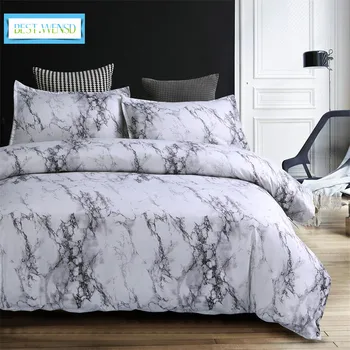 

BEST.WENSD Comforter bedding 100% Polyester fiber Quilt cover sets King size Stone stripe Simple plain color housse de couette