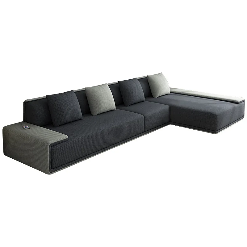 

simple living room latex fabric sofa small apartment sofa combination removable three-seat sofa pedal