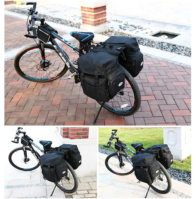 Top VEQSKING Retro Canvas Bicycle Carrier Bag 50L Rear Rack Trunk Bike Luggage Back Seat Pannier Reflectivs Cycling Storage Two Bag 24 Top VEQSKING Retro Canvas Bicycle Carrier Bag 50L Rear Rack Trunk Bike Luggage Back Seat Pannier Reflectivs Cycling Storage Two Bag 24