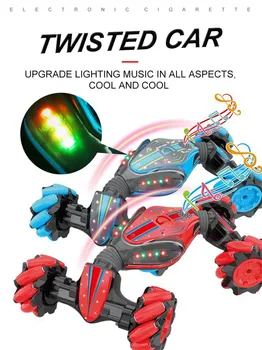 

Toy Remote Control Stunt Car Gesture Induction Twisting Off-Road Vehicle Light Music Drift Dancing Side High Quality USB RC Car