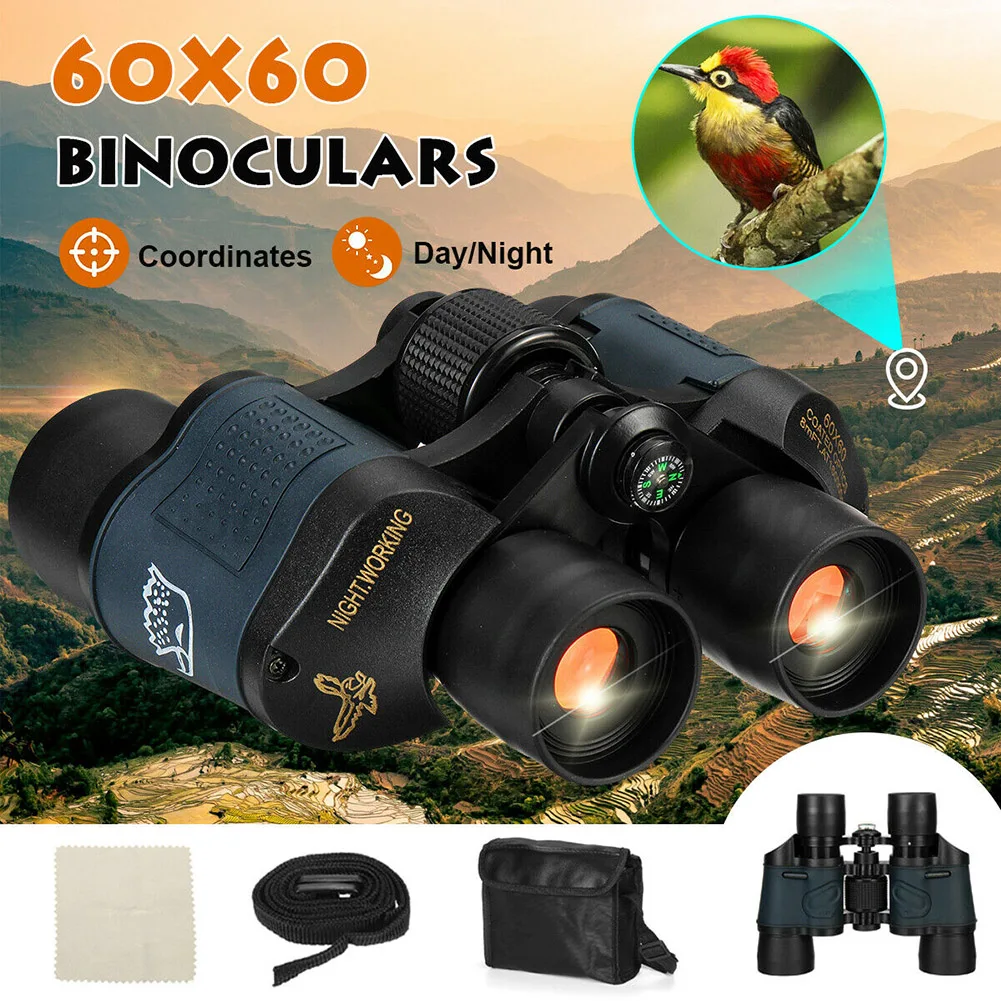

New 60X60 Binoculars HD Day Night Waterproof 160000m Coordinates Telescopes for Hunting Camping SCI88