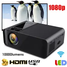W10 Portable 1080P Home Theater Projector Ultra-HD LED Projector Cinema Beamer 1280*720 Resolution Sync Screen Version 110-240V
