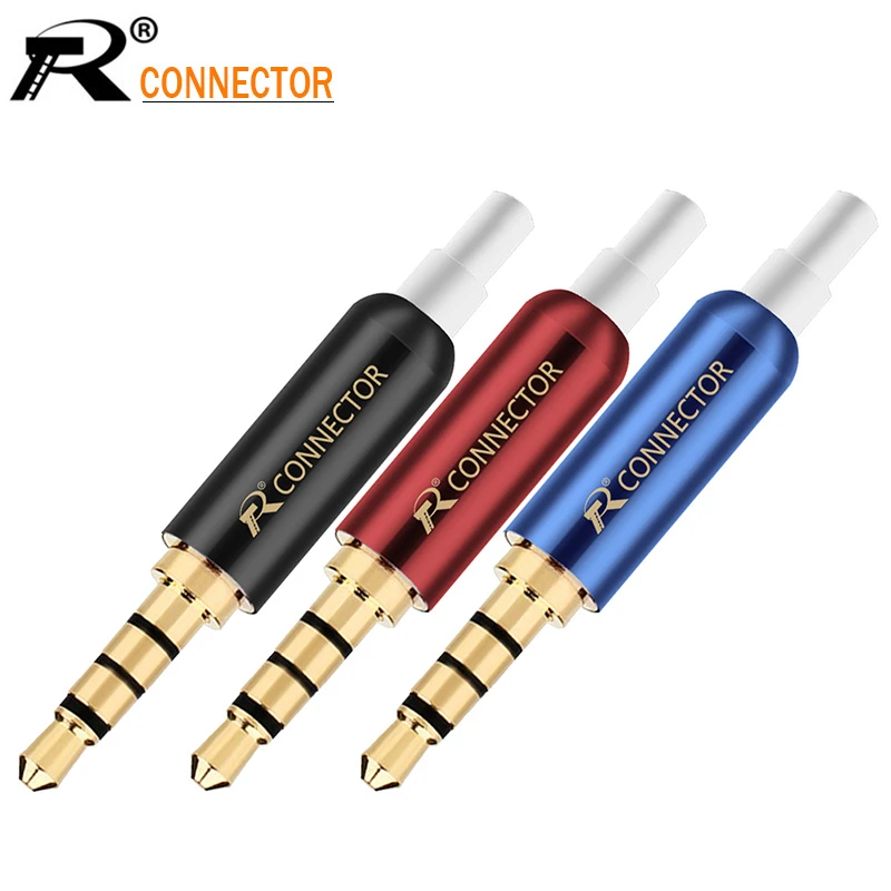 Clavija de 3,5mm, enchufe macho 4 polos + abrazaderas enchufe trasero auriculares DIY o utilizado para reparación de auriculares, uds.|clamps for|jack 3.5mmclamping clamp - AliExpress