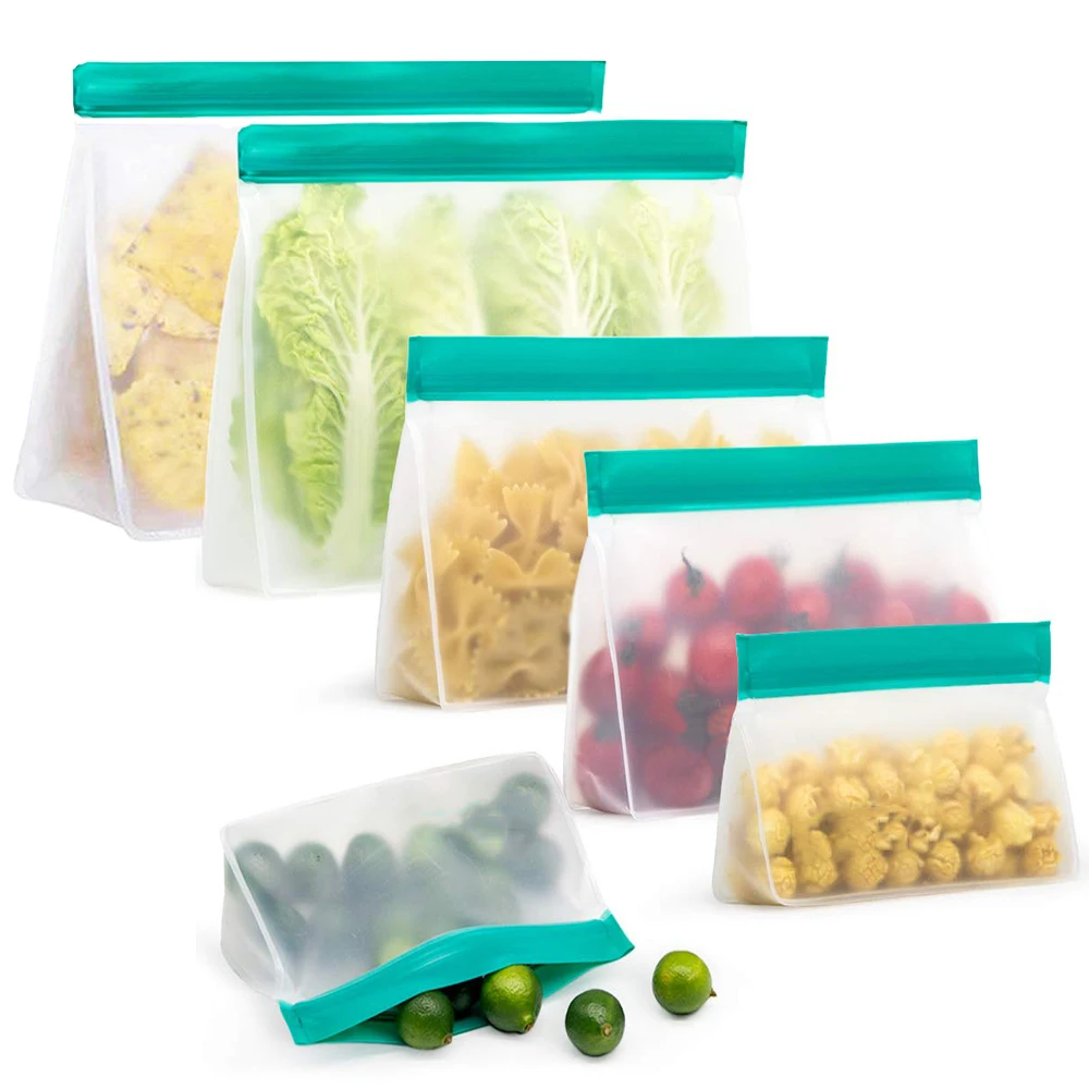 Reusable Stand UP PEVA Bags Freezer BPA FREE Eco Kitchen Storage » Planet Green Eco-Friendly Shop