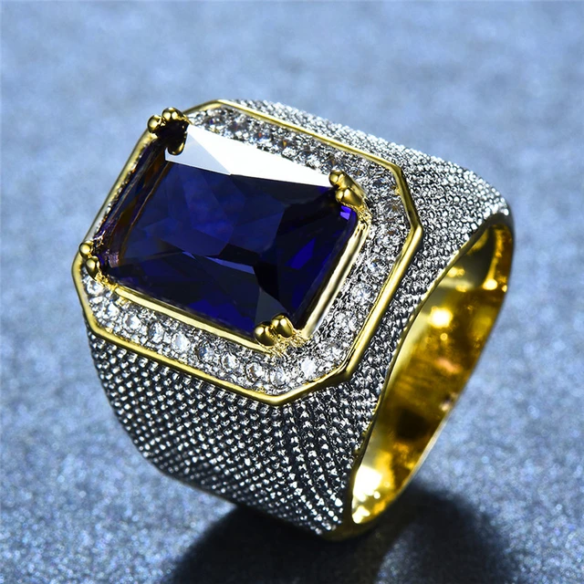 crystal gold ring