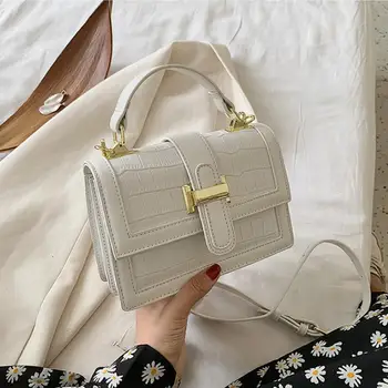

Crocodile pattern Square Tote bag 2020 Fashion New High quality PU Leather Women's Designer Handbag Chain Shoulder Messenger Bag