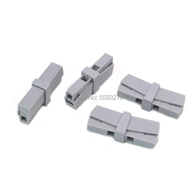 

100PCS/LOT Free Shipping PCT-201 wire connector For LED Lamps Junction box 2 pin conductor terminal block Electrical Contacts