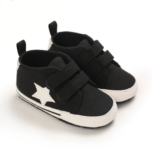 Baby Shoes Boy Newborn Infant Toddler Casual Comfor Cotton Sole Anti-slip PU First Walkers Crawl Crib Shoes Baptism Slippers C-691 black
