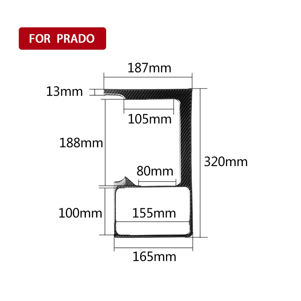 Углеродное волокно большие панели отделка Наклейка для Toyota Prado FJ 150 2010 аксессуар Автомобильный интерьер стикер s