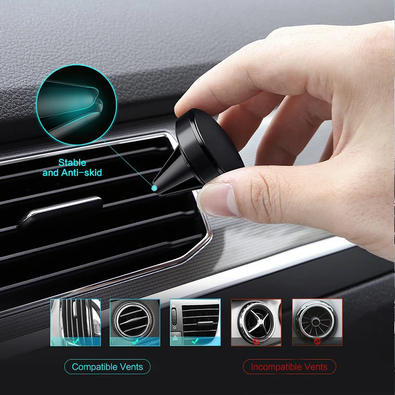 Магнитный автомобильный держатель для телефона для iPhone XR XS MAX 8 7Plus samsung S9, подставка с воздушным креплением, автомобильный держатель для телефона в автомобиле, Soporte Movil Auto