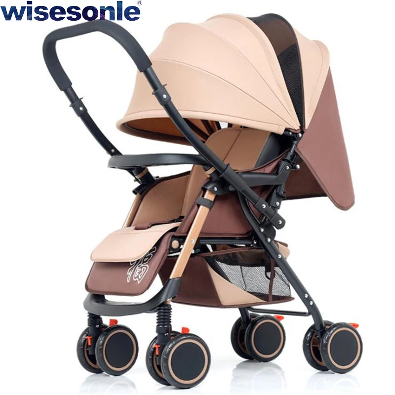  Wisesonle two way baby stroller ultra light umbrella stroller folding portable trolley Free shippin