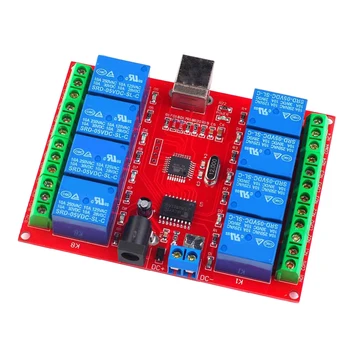 

DC12V Eight Channel USB Relay Module Board Programmable Computer Controller