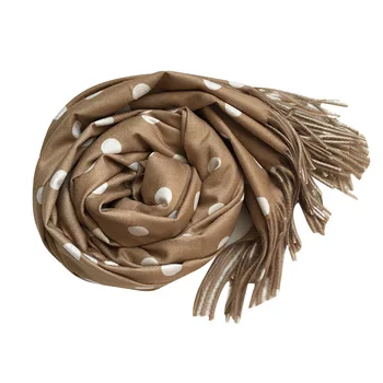 

Autumn And Winter New Style Faux Cashmere Classic Polkadot Scarf WOMEN'S Winter Warm Shawl Korean-style Versatile Tassled
