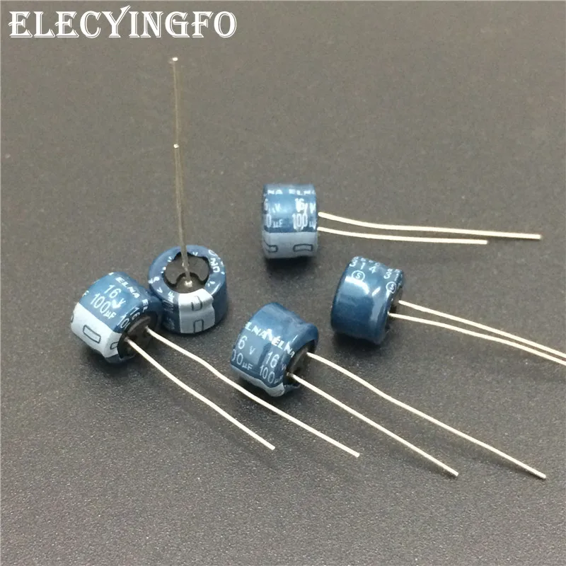 10 шт. 100 мкФ 16V100UF ELNA Япония 8x5 мм низкий профиль 16V100uF аудио конденсатор с
