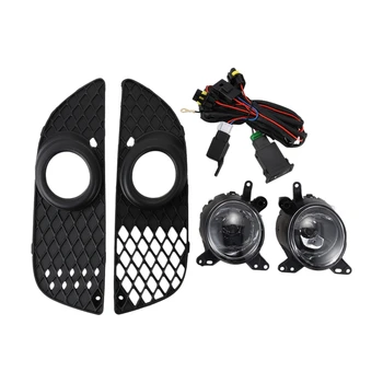 

Car Front Fog Driving Lights Bumper Grille Cover Trim+Hook-Up Wire Switch Kit For Mitsubishi/Lancer