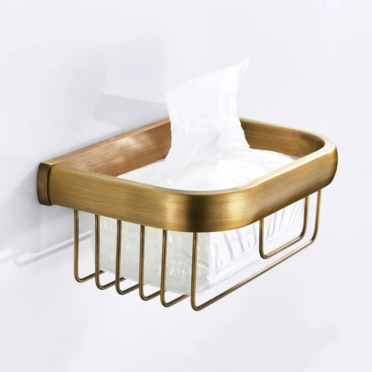 

John Obey Sanitary Ware Manufacturers Wholesale Practical New Style Square Brass Brushed Vintage Pumping Paper Holder Retro Simp