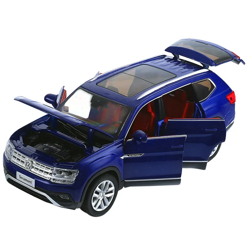 1:32 VW Моделирование игрушечных транспортных средств модель сплава оттяните назад детские игрушки настоящая коллекция лицензионных подарков внедорожный автомобиль дети - Цвет: Синий