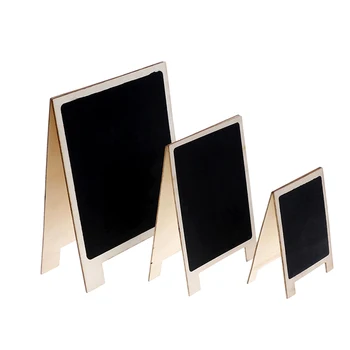 

Size L 18*15CM Desktop Writing Boards Wood Tabletop Chalkboard Double Sided Blackboard Message Board Stationery Office Supplies