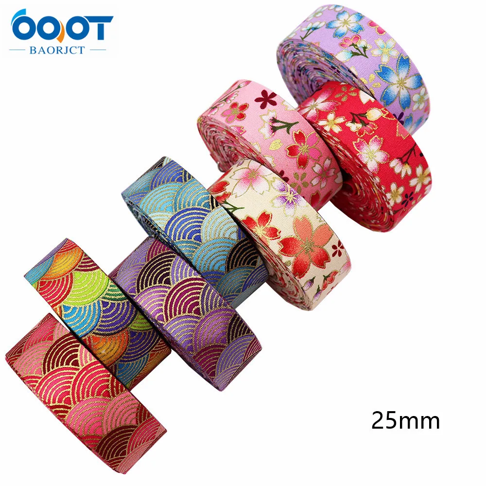 Double-Sided Colorful Flowers Cloth Ribbons 5 Yards M-21510-512 DIY Crafts Hairclip Apparel Accessories and Sewing Decorations ribbon decoration,ribbon supplies,sewing ribbon