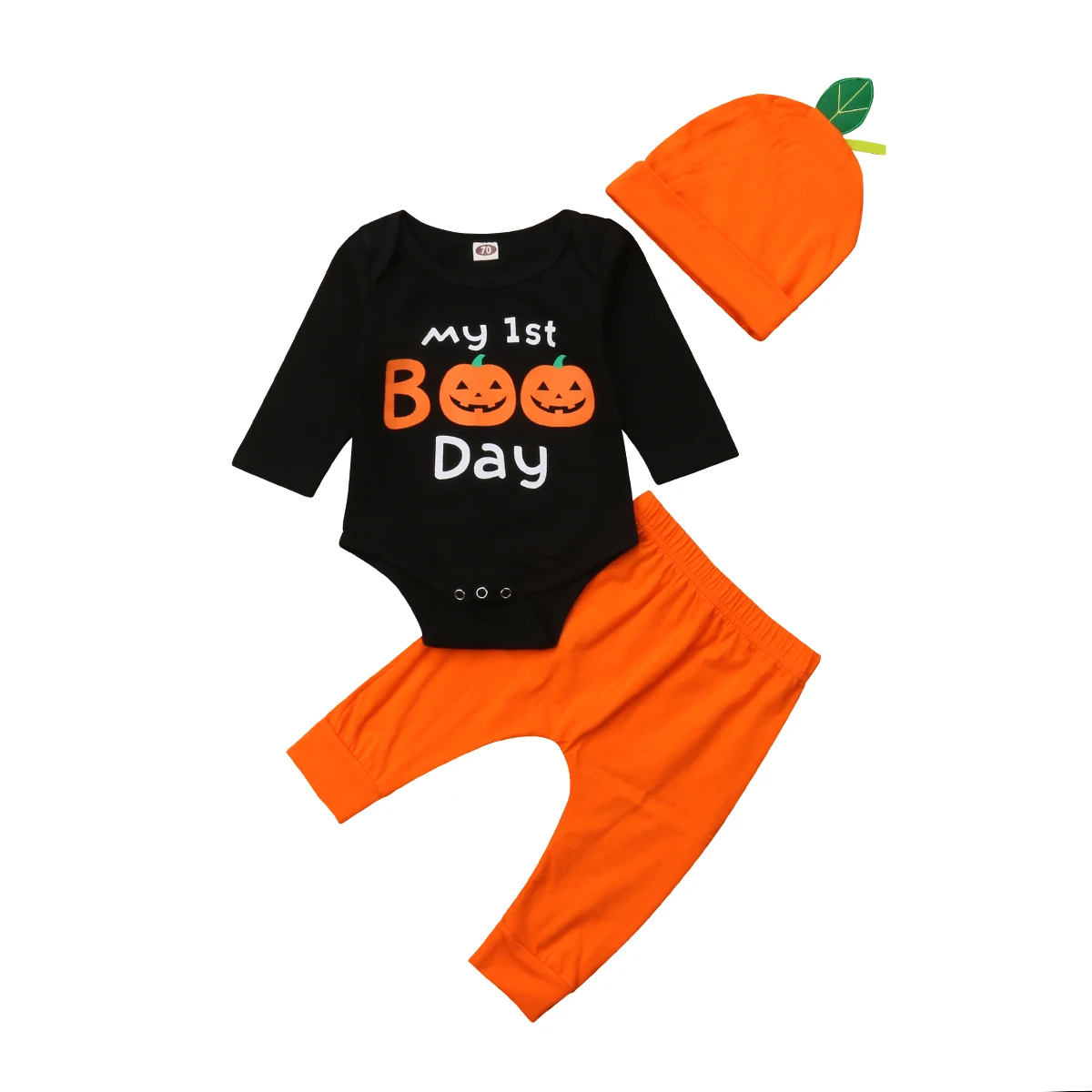 Halloween Costume Newborn Baby Boy Long Sleeve Romper Jumpsuit Pants Cap Baby Brother Clothes Festival Outfit Set