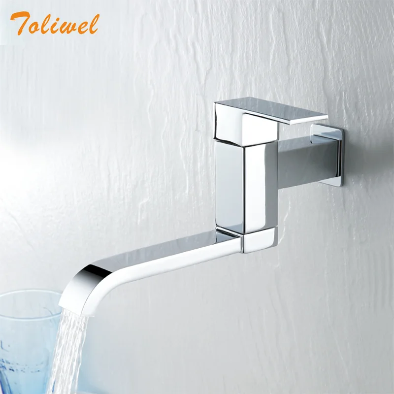 Bathroom Basin Faucet Wall Mounted Cold Water Faucet Bathtub