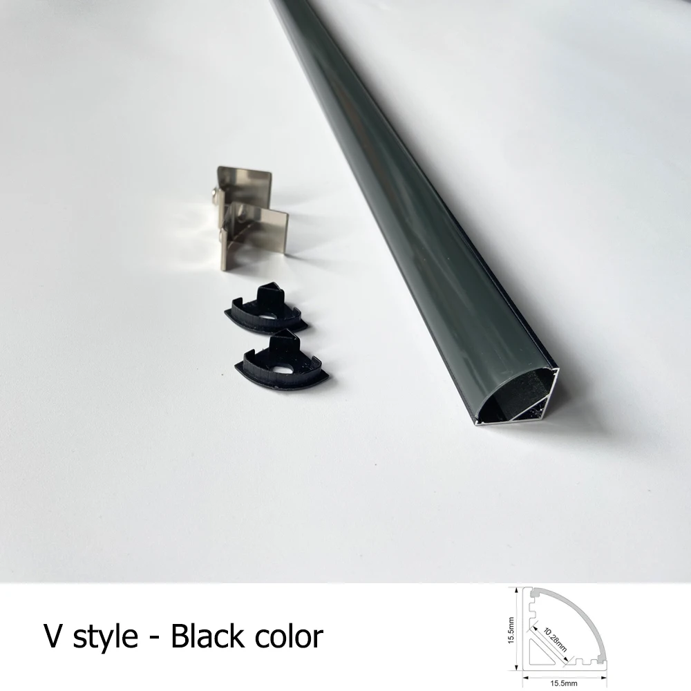 ตัวเลือกสินค้า โปรไฟล์อะลูมิเนียม LED สำหรับแถบไฟ 5050/2835 พร้อมฝาครอบ 0.5 ม.