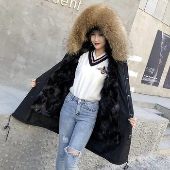 

Real Fur Coat Women Real Rabbit Fur Liner Parka Winter Coat Women Korean Womens Clothing Abrigos Mujer Invierno 2020 56241 YY681