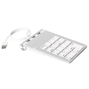 

18 Keys Practical Numeric Keypad Ergonomic Digital Keyboard USB 2.0 Mini Ultra Slim Wired Multifunctional Portable Plug And Play