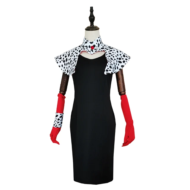 Cruella De Vil Costume 2021 Movie Cruella Dress Cosplay Suit