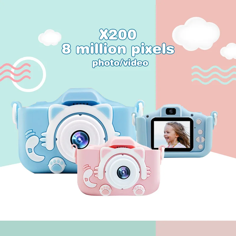 1080P Mini Cute Kids Digital Camcorder Video Camera Toys Built-in Games for Children Toddler Christmas Birthday Gifts Camera micro four thirds