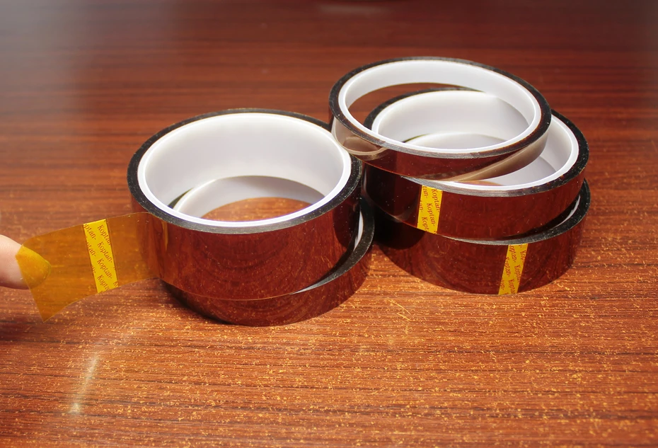 

30M gold finger brown high temperature tape Polyimide high temperature industrial tape wide Insulation tape for 3D printers