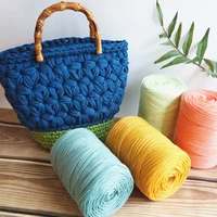 YOMDID 250g Colourful Flat Yarn DIY Handcraft Scarf Bag Knitting Yarn Practical Crochet Threads Weaving Yarn Sewing Accessories 1