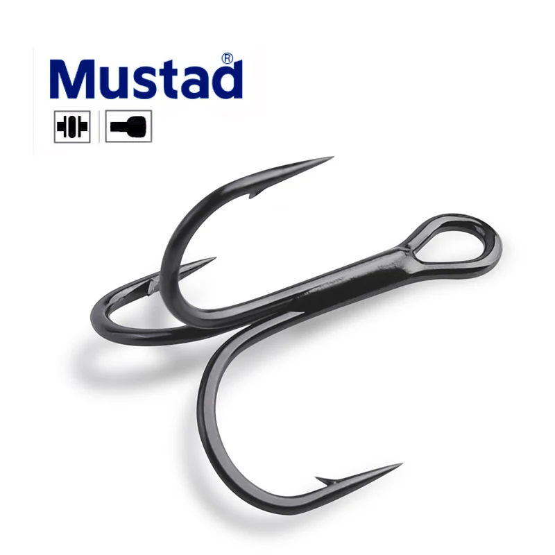 

Mustad Tremble Hook High Carbon Steel High Strength Sea Bass Fishing Lure Hook Saltwater Sharp Triple Fishing Tackle Accessories