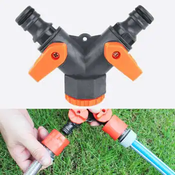 

2-Way Garden Water Connectors Distributor Water Hose Splitters Connector Practical Faucet Garden Water Connectors Fast Coupling