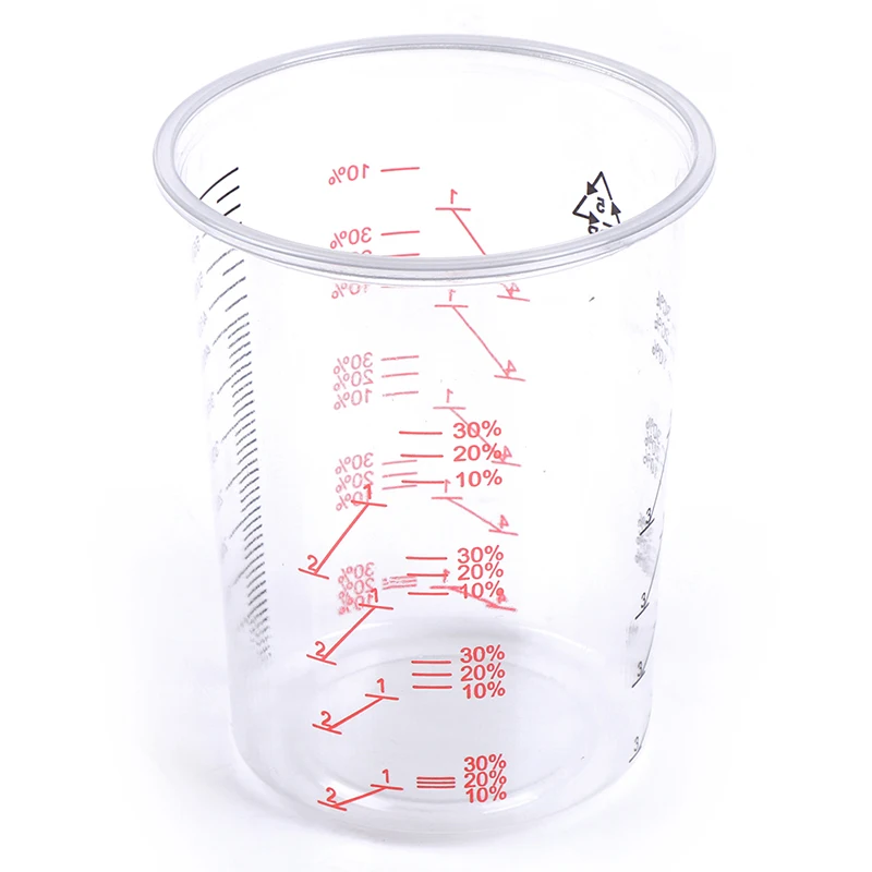 10pcs Paint Mixing Calibrated Cup Plastic Paint Mixing Cups 600ml Mixing Pots For Accurate Mixing of Paint and Liquids